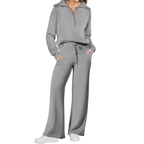 RANDI | COZY ZIP-UP WIDE LEG SWEATSUIT SET