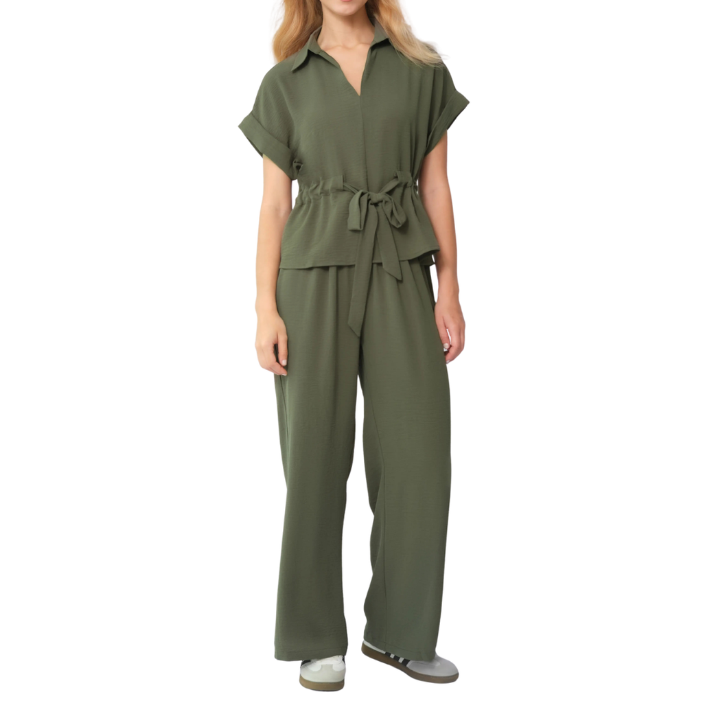 DELIA | RELAXED DRAWSTRING LOUNGE TWO-PIECE SET
