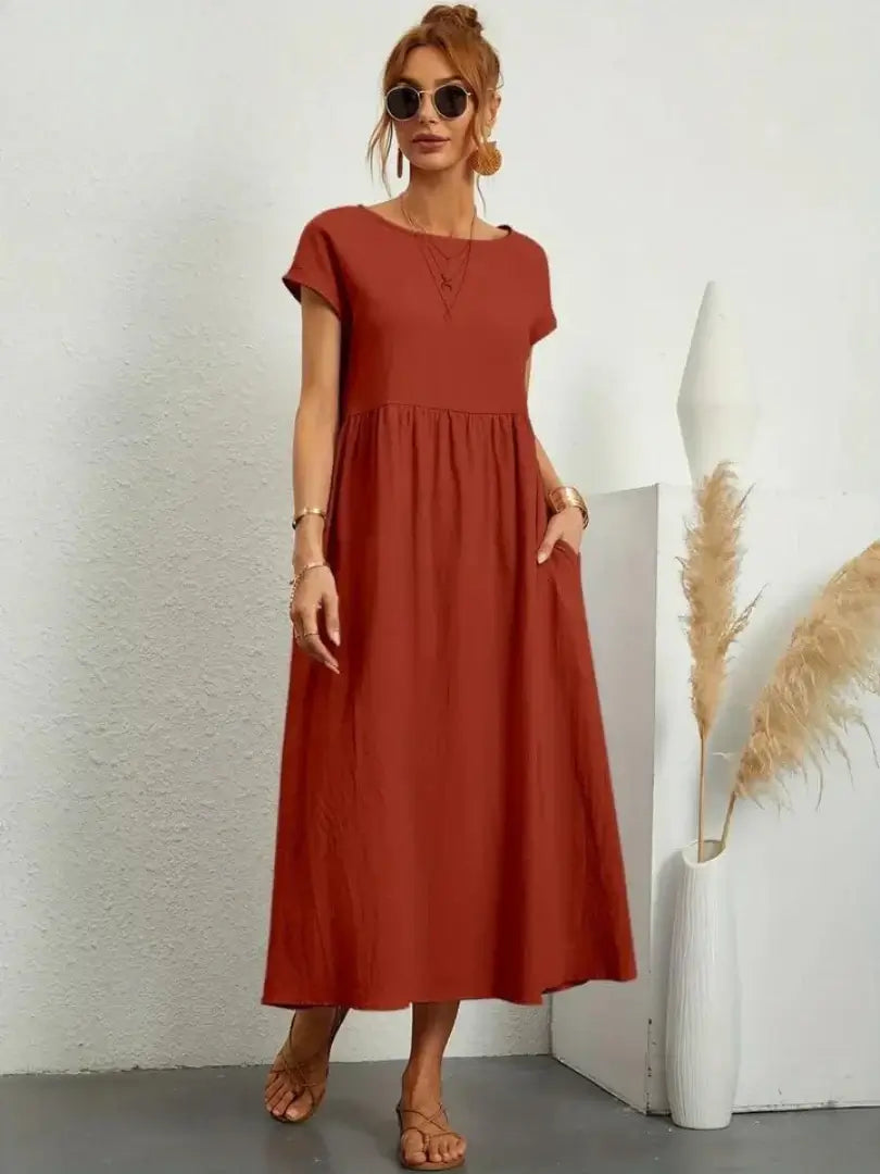 CELINE | MIDI DRESS WITH POCKETS