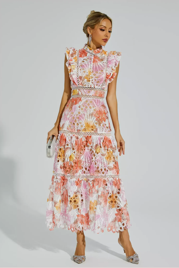 MAEVE | HOLLOW SLEEVELESS MAXI DRESS