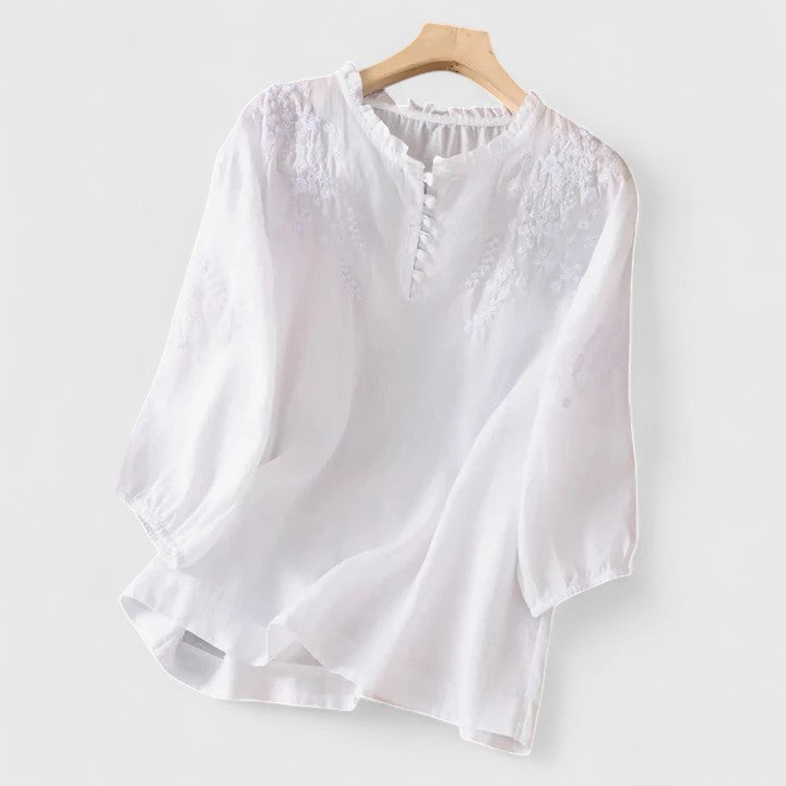 VASILENE | ELEGANT BUTTON-FRONT BLOUSE