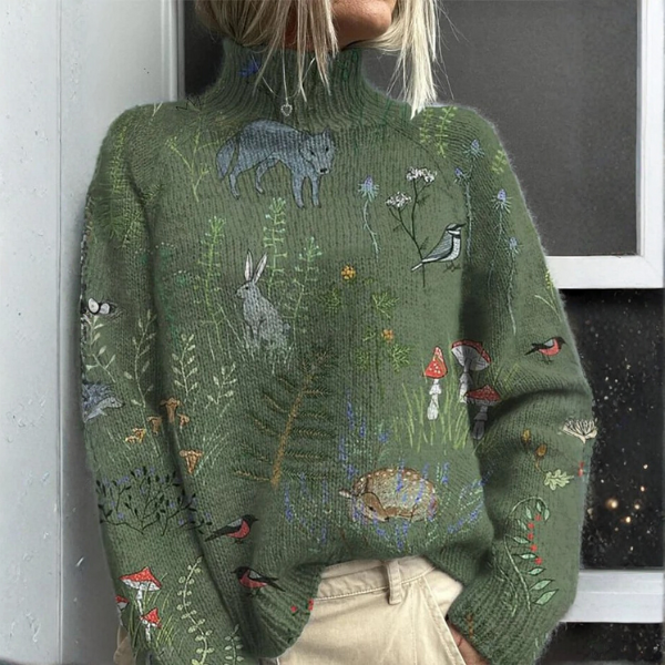 ZARA | WARM FLORAL TURTLENECK
