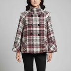 BEATRICE | PLAID CAPE JACKET