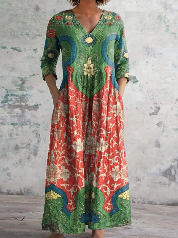 ARORA | VINTAGE FLORAL MAXI DRESS
