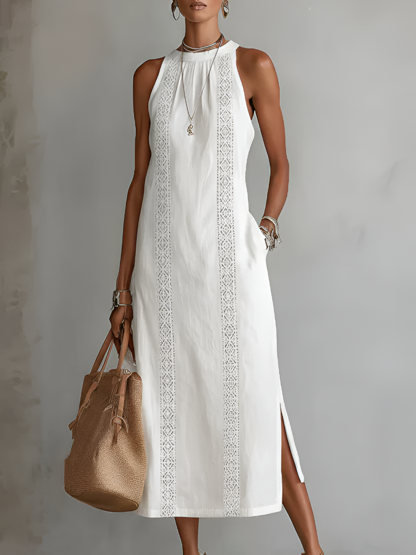 AMARA | LINEN BLEND MIDI DRESS
