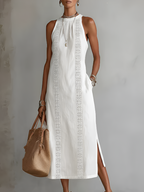 AMARA | LINEN BLEND MIDI DRESS
