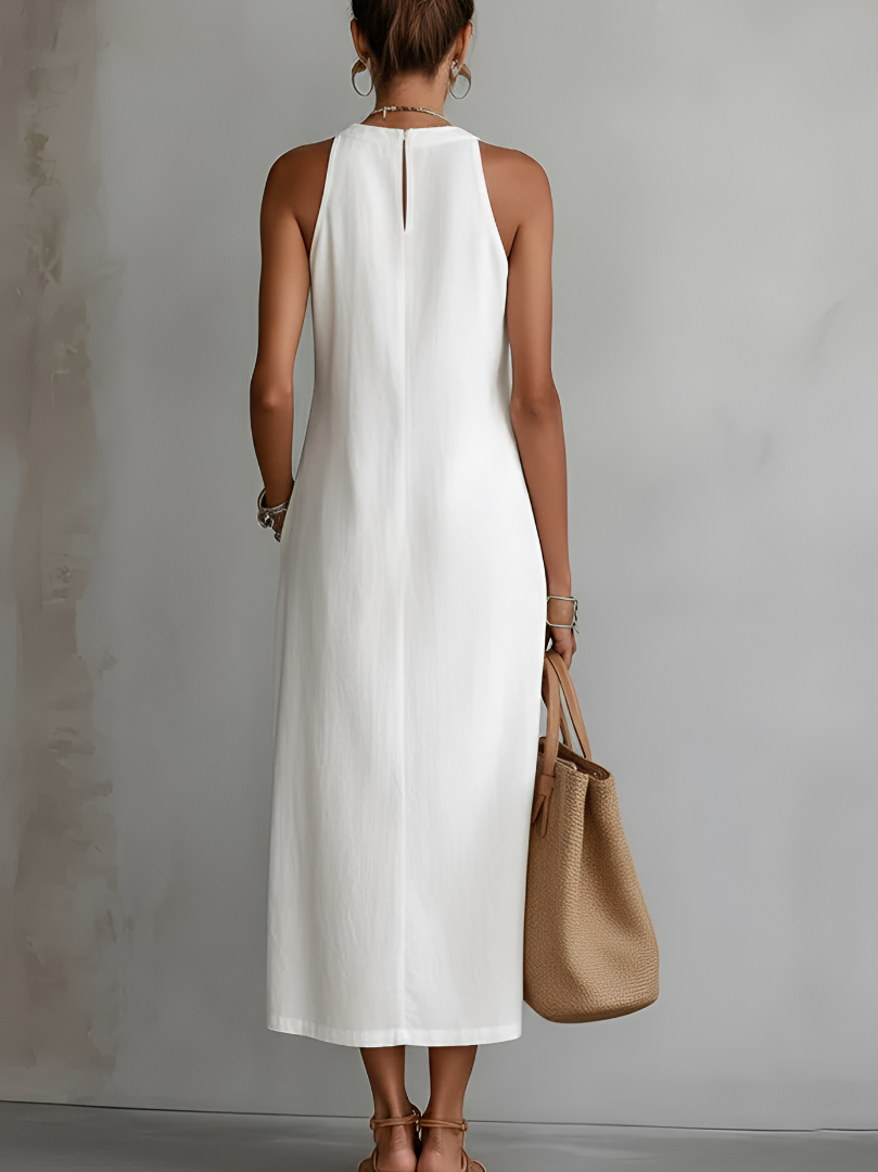 AMARA | LINEN BLEND MIDI DRESS