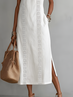 AMARA | LINEN BLEND MIDI DRESS