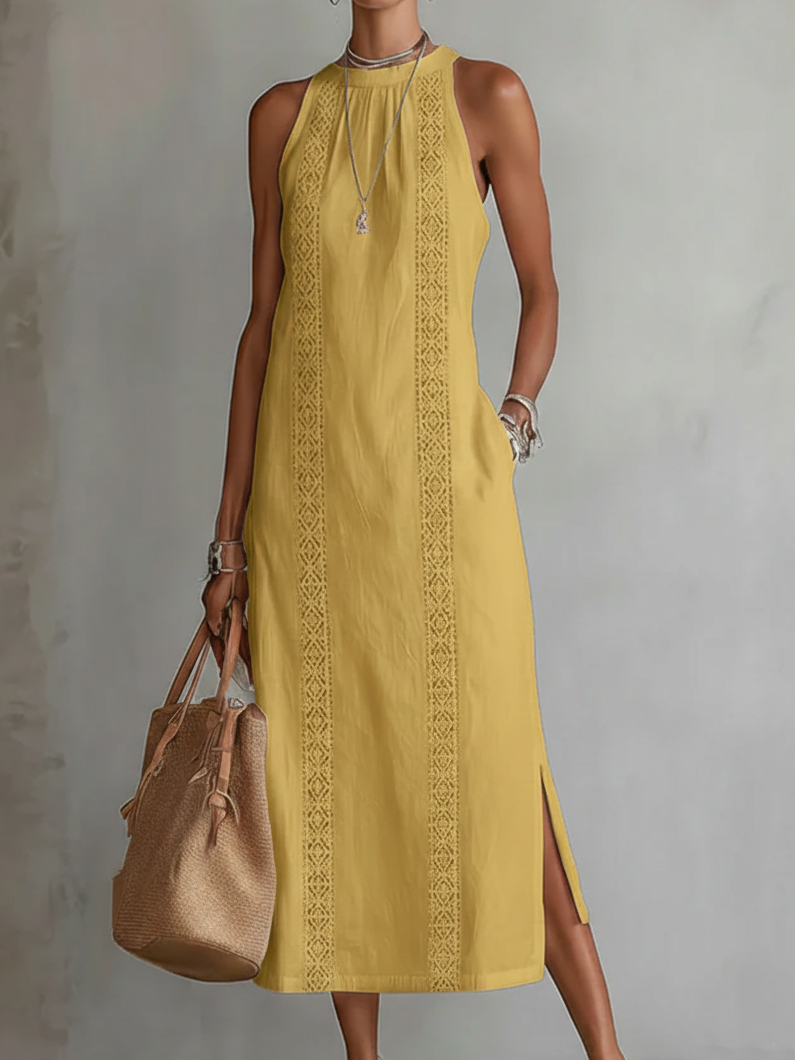 AMARA | LINEN BLEND MIDI DRESS