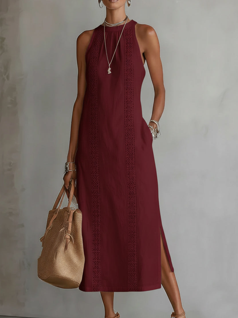 AMARA | LINEN BLEND MIDI DRESS