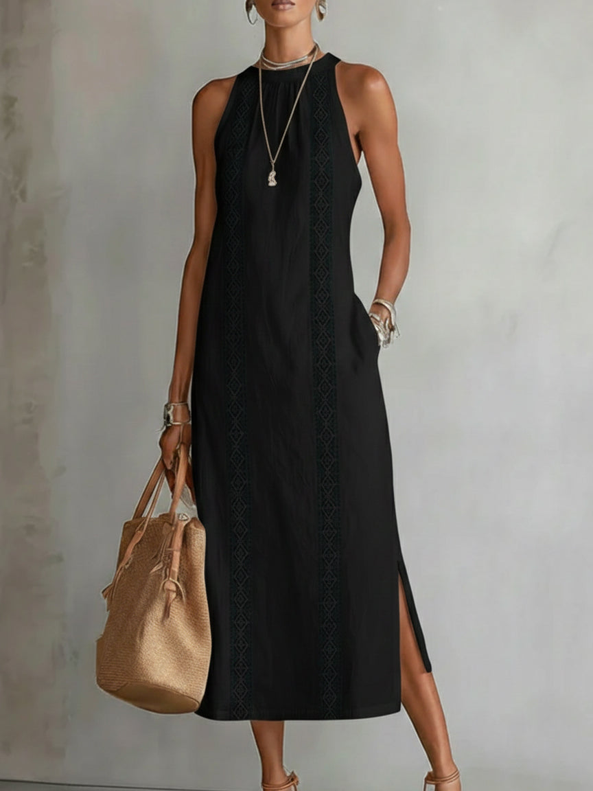 AMARA | LINEN BLEND MIDI DRESS